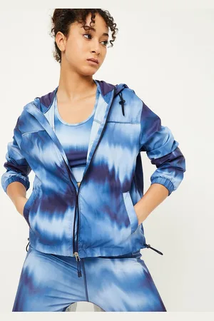Max Collection Women Hooded Abstract Printed Sporty Jacket