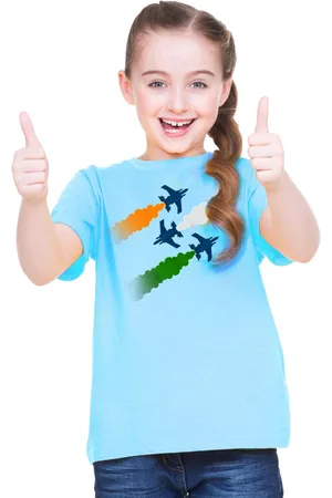 BRATMA Girls Round Neck Short Sleeves Printed Causal Tshirt