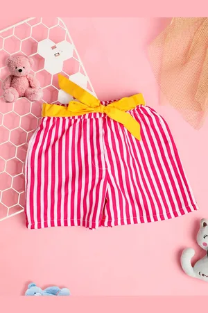 Cutiekins Girls Striped Regular Fit Shorts