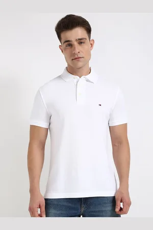 Tommy Hilfiger Men Solid Polo Collar Cotton Slim Fit T-shirt