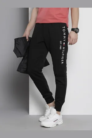 Tommy Hilfiger Men Pure Cotton Brand Logo Embroidered Joggers