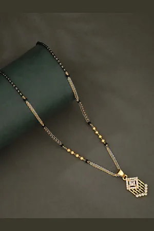 ATIBELLE Gold-Plated Artificial Stones Mangalsutra