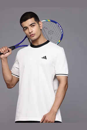 adidas Solid Tennis Aeroready T-shirt with Brand Logo Printed Detail