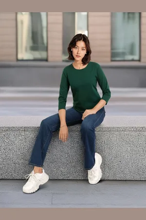 DressBerry Solid Round Neck Casual T-shirt