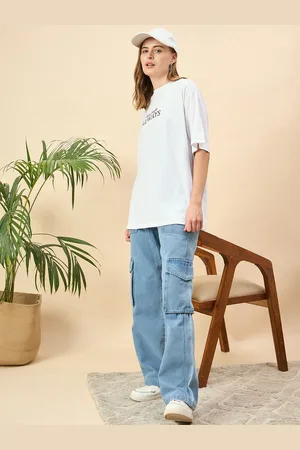 Mast & Harbour Women Printed Drop-Shoulder Sleeves T-shirt
