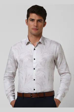 V Dot Men Slim Fit Opaque Printed Party Shirt