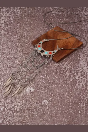 ESTELE Rhodium-Plated Tasselled Necklace