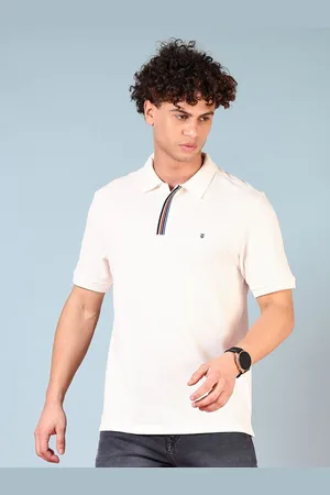 V-Mart Men Solid Polo Collar Cotton T-shirt