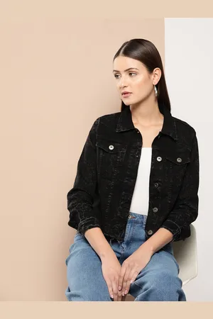 Chemistry Printed Pure Cotton Denim Jacket