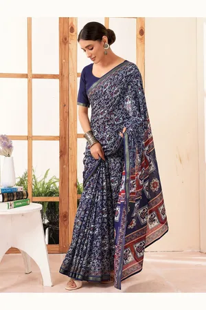 DIVASTRI Kalamkari Zari Pure Cotton Dabu Saree