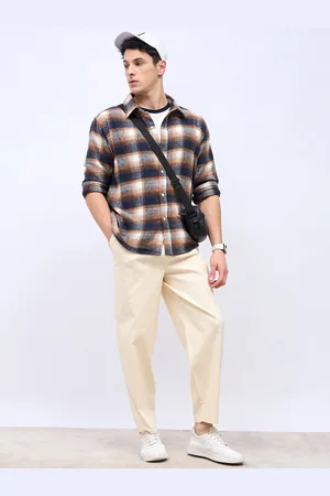 Styli Men Premium Cotton Slub Track Pants