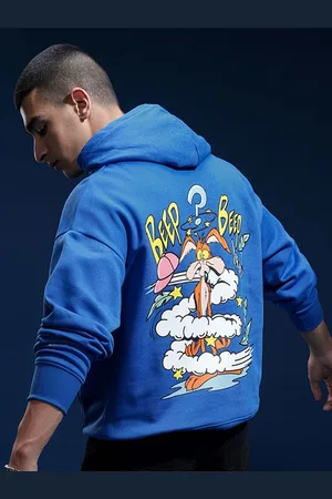 Highlander Warner Bros Looney Tunes Men Oversized Drop Shoulder Hoodie Sweatshirt