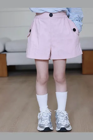 LULU & SKY Girls Loose Fit High-Rise Shorts