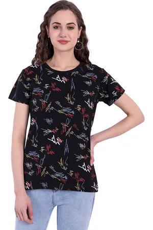 Moda Rapido Women Printed Bio Finish Pockets T-shirt