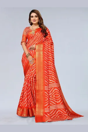 Moda Rapido Leheriya Zari Saree