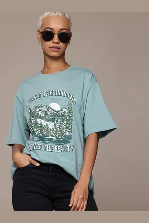 Roadster The Lifestyle Co. Printed Oversized Pure Cotton T-shirt
