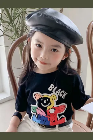 LULU & SKY Girls Printed Extended Sleeves Pockets T-shirt