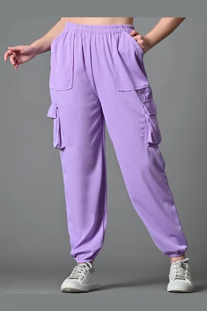 DressBerry Women Comfort Loose Fit High-Rise Wrinkle Free Cargos Trousers