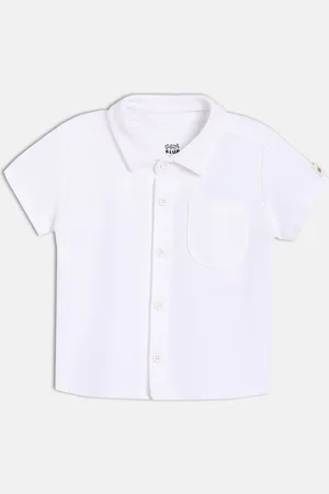 MINI KLUB Boys Cotton Half Sleeves Solid Casual Shirt