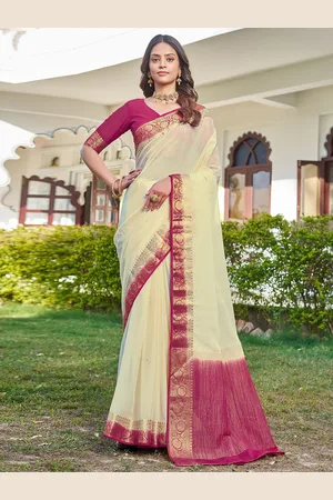 all about you Woven Design Zari Silk Blend Patola Saree