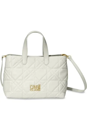 Roberto Cavalli Geometric Shopper Handheld Bag with Quilted