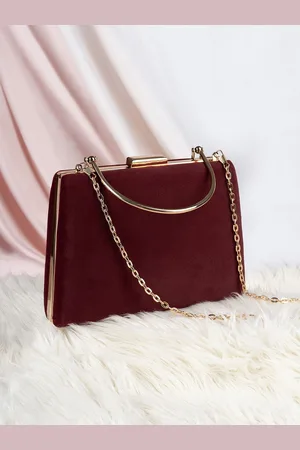 Joker & Witch Demi Scarlet Suede Purse Clutch