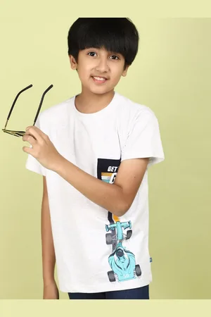 V-Mart Boys Printed Round Neck T-Shirt