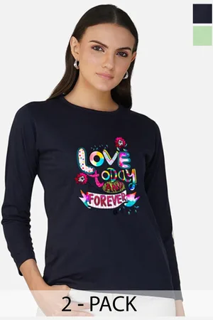 Metronaut Women 2 Printed Bio Finish Applique T-shirt