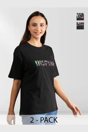 BAESD Women Typography 2 Printed Applique T-shirt