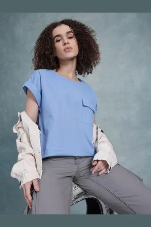 Roadster The Life Co. Extended Sleeves Pure Cotton Top
