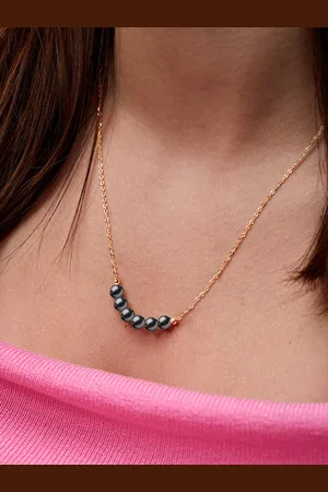MINUTIAE Women Gold-Plated Stones-Studded Necklace With Chain