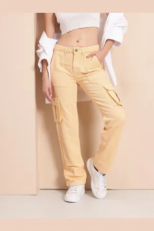 Mast & Harbour Women Straight Fit Cargo Jeans