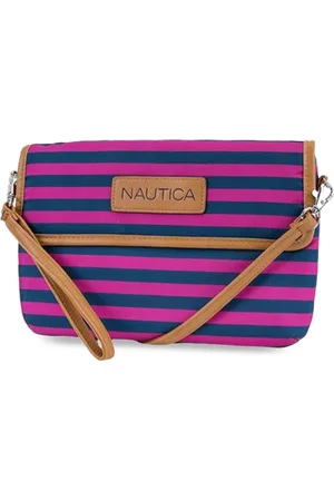 Nautica Striped Structured Sling Bag