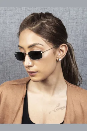 Ted Smith Unisex Rectangle Sunglasses With UV Protected Lens