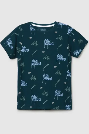 Max Collection Boys Printed Tropical Pockets T-shirt