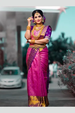 APNISHA Woven Design Zari Banarasi Silk Saree
