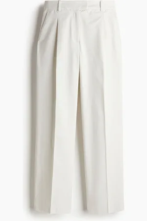H&M Women Pure Cotton Crease-Leg Chinos