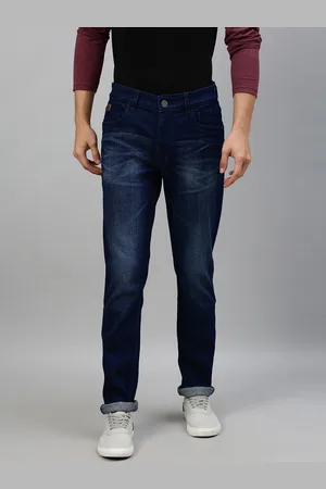 WROGN Men Blue Slim Fit Mid-Rise Clean Look Stretchable Jeans