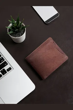 Hidesign Men Brown Textured Leather Two Fold Wallet