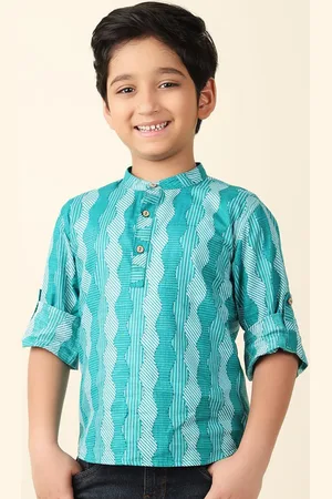 Fabindia Boys Abstract Printed Cotton Kurta