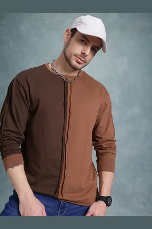 Roadster The Life Co. Men Colourblocked Pure Cotton Relaxed Fit T-shirt
