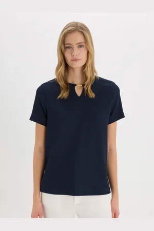 DeFacto Women Drop-Shoulder Sleeves Cut Outs T-shirt