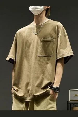 Stylecast Men Drop-Shoulder Sleeves T-shirt