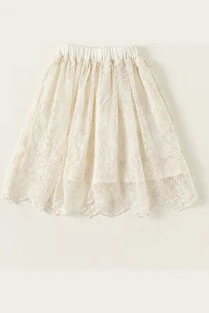 LULU & SKY Girls Lace A-Line Skirt