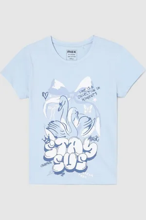 Max Collection Girls Printed Applique T-shirt
