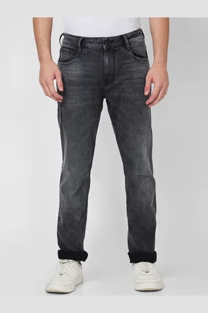 SPYKAR Men Mid-Rise Heavy Fade Whiskers & Chevrons Cotton Jeans