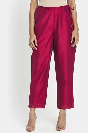 Fabindia Women Ankle Length Mid-Rise Trousers