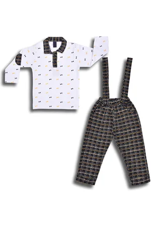 Wish Karo Infant Boys Printed Cotton T-shirt with Trousers