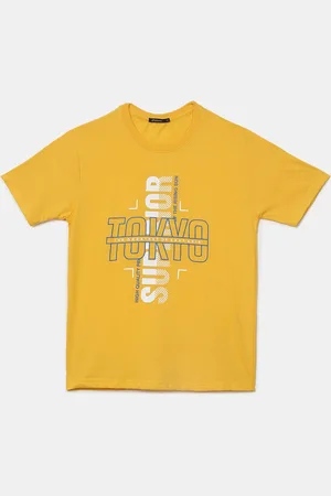 V-Mart Boys Typography Printed Round Neck T-shirt