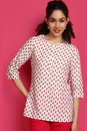 V-Mart Women Ethnic Motifs Keyhole Neck Sequinned Kurti